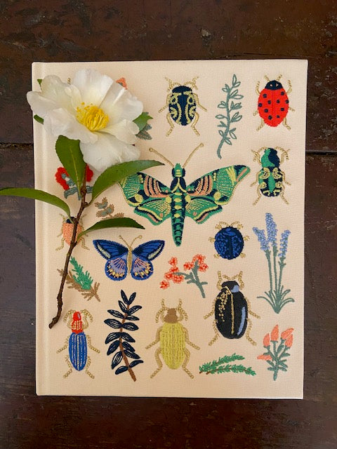 curio embroidered sketchbook