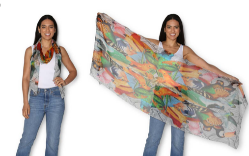 birds of tropics silk scarf