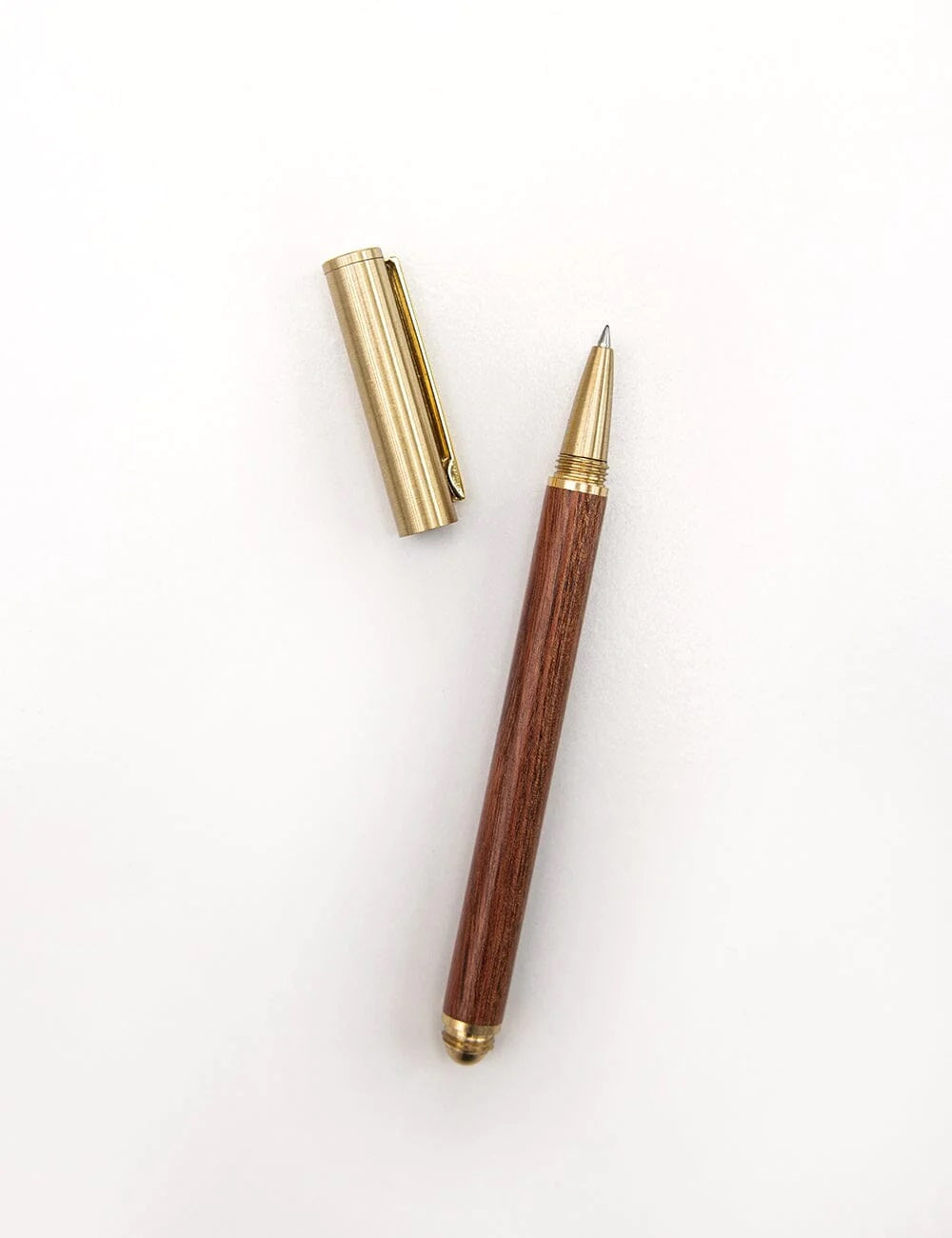 wood brass pen