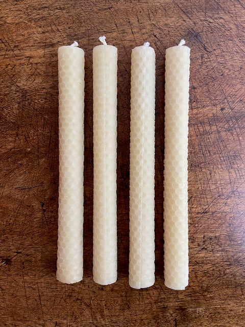 rolled beeswax tapers pack 4