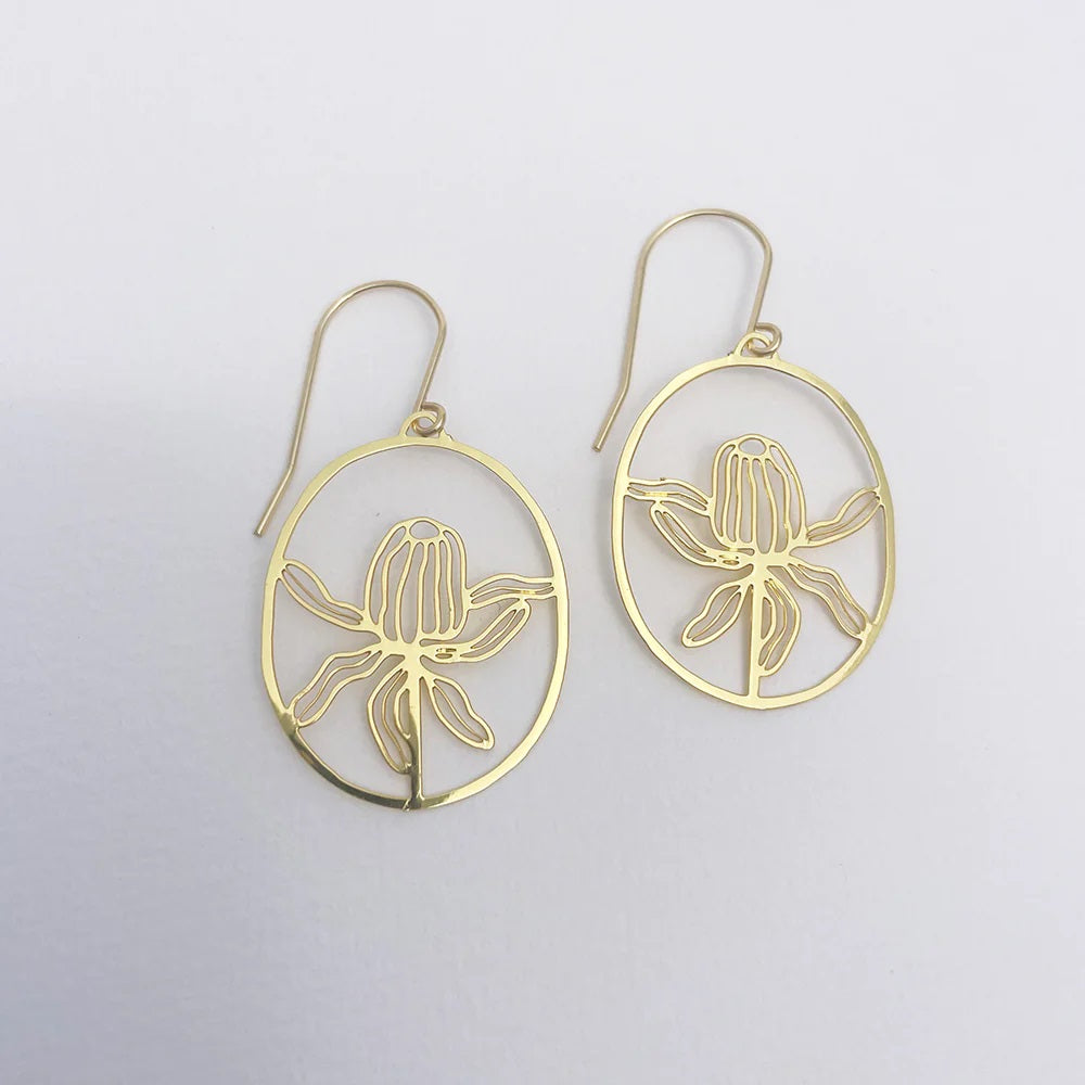 mini banksia earrings