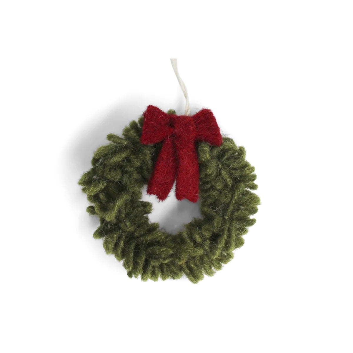 red bow wreath