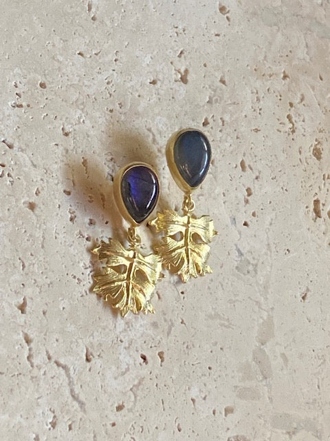 labradorite sycamore earrings