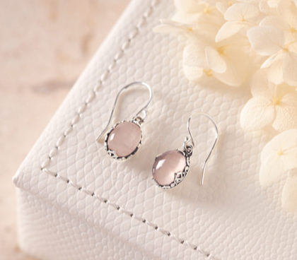 sanctuary rose quartz earrings