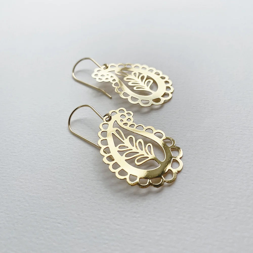 mini paisley earrings