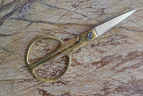 modern brass scissors