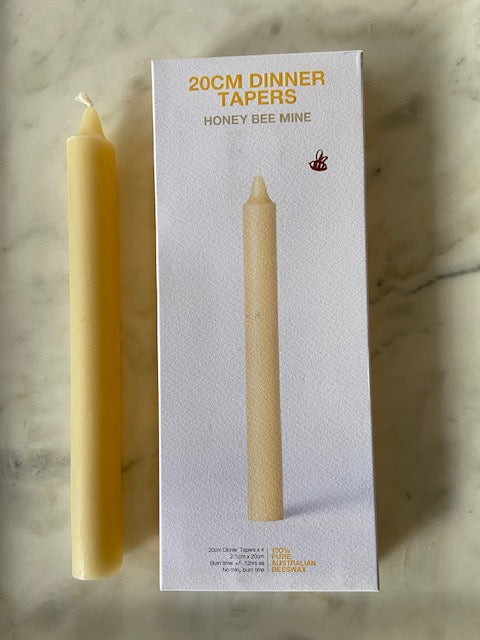 beeswax tapers pack 4